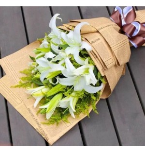Vip Lilyum Kazablanka Buketi