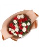 25 Adet Kırmızı & Beyaz Gül Buketi